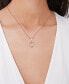 Фото #3 товара Macy's diamond Swirl Heart Pendant Necklace (1/2 ct. t.w.) in Sterling Silver, 14k Gold-Plated Sterling Silver, or 14k Rose Gold-Plated Sterling Silver