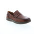 Фото #3 товара Florsheim Central Penny Mens Brown Leather Loafers & Slip Ons Penny Shoes