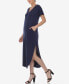 Фото #3 товара Women's Short Sleeve V-Neck Maxi Dress