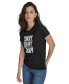 ფოტო #3 პროდუქტის DKNY Women's Glitter Stencil Logo Graphic T-Shirt