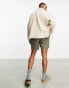 Фото #4 товара ASOS DESIGN oversized western jacket in beige linen look