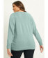 ფოტო #2 პროდუქტის Plus Size June + Vie Touch Of Cashmere Wrap-Front Cardigan