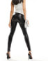 ONLY faux leather leggings in black Черный, XS - EU 34 - фото #3