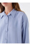 Фото #3 товара Туника-рубашка с узким воротником LC WAIKIKI LCW Düz Uzun Kollu Oversize для женщин