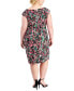 ფოტო #2 პროდუქტის Plus Size Printed Short-Sleeve Sheath Dress