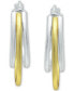 Small Two-Tone Triple Hoop Earrings, 20mm, Created for Macy's