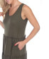 ფოტო #4 პროდუქტის Women's Scoop Neck Tiered Midi Dress