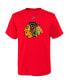 Big Boys Connor Bedard Red Chicago Blackhawks Name and Number T-shirt