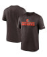 Фото #2 товара Men's Brown Cleveland Browns Legend Microtype Performance T-shirt