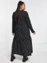 Фото #2 товара Повседневное платье ASOS DESIGN Curve – черное с бежевым геометрическим узором