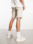 New Look straight carpenter shorts in stone