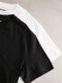 Weekday oversized 2-pack t-shirt in black and white