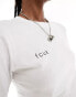 Фото #2 товара French Connection FCUK cropped fitted t-shirt in white