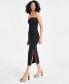 Фото #1 товара Women's Strapless Bodycon Side-Slit Midi Dress, Created for Macy's