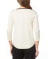 Women's Button-Sleeve Crew Neck Sweater