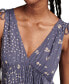 Фото #4 товара Women's Printed Smocked V-Neck Sleeveless Dress