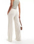 Stradivarius wide leg jogger in stone