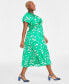 Фото #3 товара Trendy Plus Size Floral-Print Smocked Midi Dress, Created for Macy's
