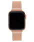 Фото #1 товара Ремешок для часов Anne Klein женский розовый с текстурным силиконовым ремешком, совместимый с Apple Watch 42/44/45/Ultra/Ultra 2