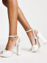 Фото #4 товара Be Mine Bridal Vanyaa platform heeled shoes in white