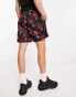 Versace Jeans Couture roses shorts in black