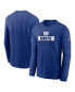 Фото #1 товара Men's Royal New York Giants Sideline Performance Long Sleeve T-Shirt