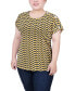 ფოტო #1 პროდუქტის Plus Size Short Extended Sleeve Top