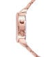 ფოტო #3 პროდუქტის Women's Elise Swiss Tri-Time Rose Gold-Tone Ion-Plated Stainless Steel Bracelet Watch 33mm