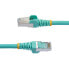 Фото #3 товара 7.5m CAT6a Ethernet Cable - Aqua - Low Smoke Zero Halogen (LSZH) - 10GbE 500MHz 100W PoE++ Snagless RJ-45 w/Strain Reliefs S/FTP Network Patch Cord - 7.5 m - Cat6a - S/FTP (S-STP) - RJ-45 - RJ-45