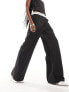 Extro & Vert tailored pinstripe trouser with asymmetric waistband in black co-ord DE 32 - фото #5