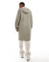 Фото #4 товара ASOS DESIGN longline rubberised windbreaker jacket in mushroom