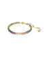 ფოტო #3 პროდუქტის Multicolored Round Cut Gold-Tone Plated Matrix Bracelet