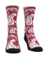 Men's and Women's Socks Washington State Cougars Allover Logo and Paint Crew Socks