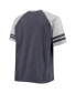 Men's Heathered Deep Sea Blue Seattle Kraken Big and Tall Raglan T-shirt Синий, 4XB - фото #3