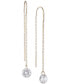 ფოტო #1 პროდუქტის Gold-Tone Crystal Threader Earrings
