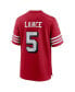 Фото #3 товара Men's Trey Lance Scarlet San Francisco 49ers Alternate Game Jersey