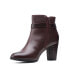Фото #4 товара Clarks Alayna Juno 26152979 Womens Burgundy Leather Ankle & Booties Boots
