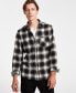 Фото #3 товара Men's Plaid Button-Down Flannel Shirt, Created for Macy's