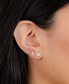 2-Pc. Cubic Zirconia Cluster & Bar Stud Earrings in Gold-Plated Sterling Silver, Created for Macy's