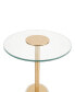 16" x 16" x 22" Acrylic Elevated Base and Gold-Tone Stand Accent Table