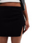 Фото #4 товара Bershka ruched side mini skort in black