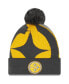Men's Graphite Pittsburgh Steelers Logo Whiz Redux Cuffed Knit Hat