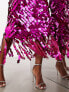 Фото #3 товара ASOS EDITION square paillette sequin midi skirt in hot pink