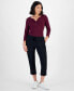 Фото #1 товара Petite Pull-On Cuffed Twill Ankle Pants, Created for Macy's