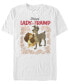 Фото #1 товара Men's Lady and the Tramp Vintage-Like Cover Short Sleeve T-shirt