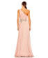 ფოტო #3 პროდუქტის Women's Embellished One Shoulder Asymmetrical Gown