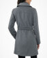Фото #2 товара Women's Asymmetric Wool Blend Wrap Coat