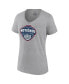 ფოტო #3 პროდუქტის Women's Gray UConn Huskies 2023 NCAA Men's Basketball National Champions Logo V-Neck T-shirt
