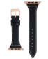 Фото #2 товара Ремешок для часов Anne Klein женский из премиальной кожи, совместимый с Apple Watch 42/44/45/Ultra/Ultra 2 черный