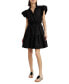 ფოტო #4 პროდუქტის Women's Nicollete Cotton Puffed-Sleeve Tiered Mini Dress